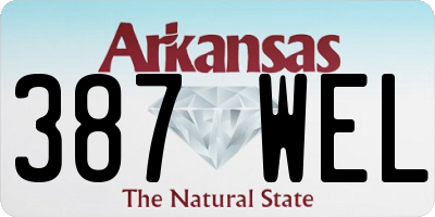 AR license plate 387WEL