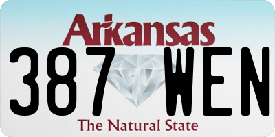 AR license plate 387WEN