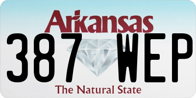 AR license plate 387WEP