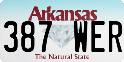 AR license plate 387WER