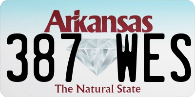AR license plate 387WES