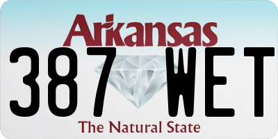 AR license plate 387WET
