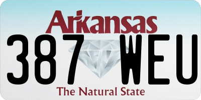 AR license plate 387WEU