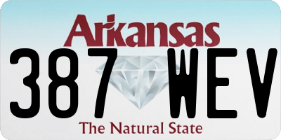 AR license plate 387WEV