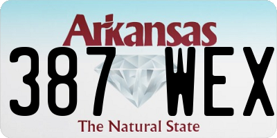 AR license plate 387WEX