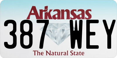 AR license plate 387WEY