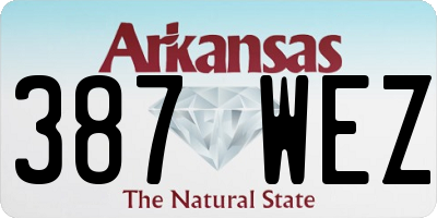 AR license plate 387WEZ