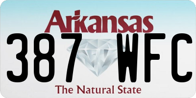 AR license plate 387WFC