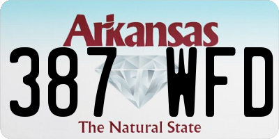 AR license plate 387WFD