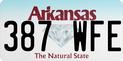 AR license plate 387WFE