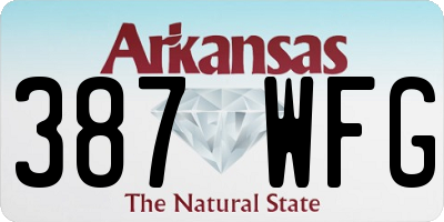 AR license plate 387WFG