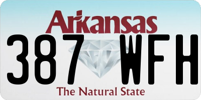 AR license plate 387WFH
