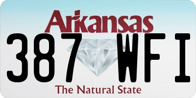 AR license plate 387WFI
