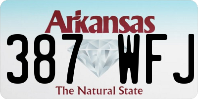 AR license plate 387WFJ