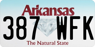 AR license plate 387WFK