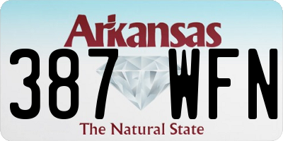 AR license plate 387WFN