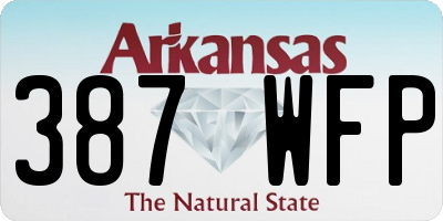AR license plate 387WFP