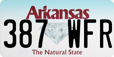 AR license plate 387WFR