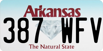 AR license plate 387WFV
