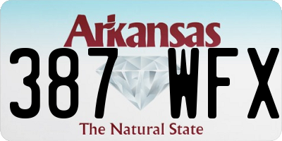 AR license plate 387WFX