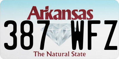 AR license plate 387WFZ