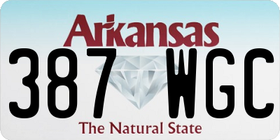 AR license plate 387WGC
