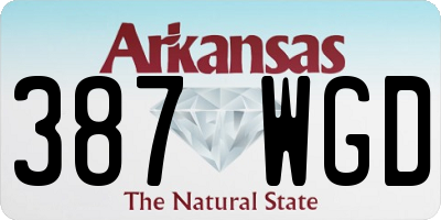 AR license plate 387WGD