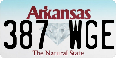 AR license plate 387WGE