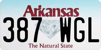 AR license plate 387WGL