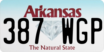 AR license plate 387WGP