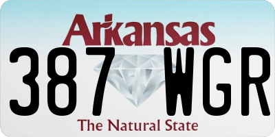 AR license plate 387WGR