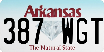 AR license plate 387WGT