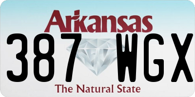 AR license plate 387WGX