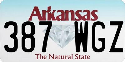 AR license plate 387WGZ