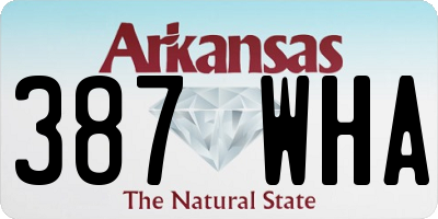 AR license plate 387WHA