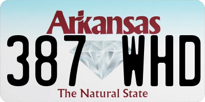 AR license plate 387WHD
