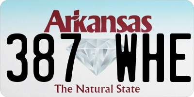 AR license plate 387WHE