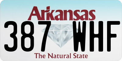AR license plate 387WHF