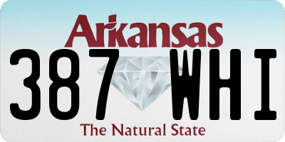 AR license plate 387WHI