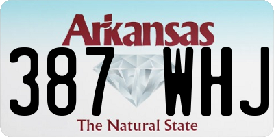 AR license plate 387WHJ