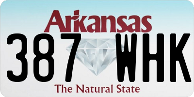 AR license plate 387WHK