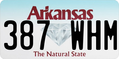 AR license plate 387WHM