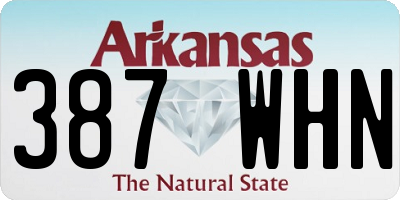 AR license plate 387WHN