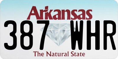 AR license plate 387WHR
