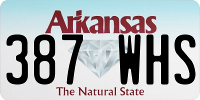 AR license plate 387WHS