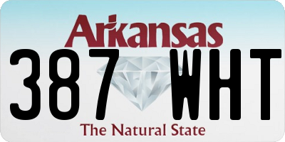 AR license plate 387WHT