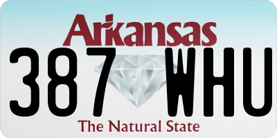 AR license plate 387WHU