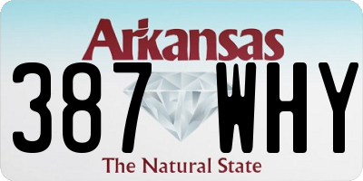 AR license plate 387WHY
