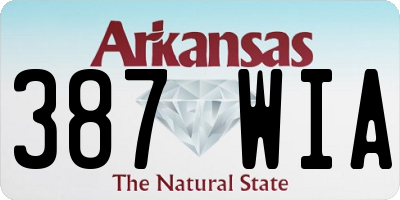 AR license plate 387WIA