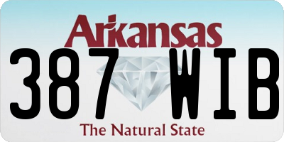 AR license plate 387WIB